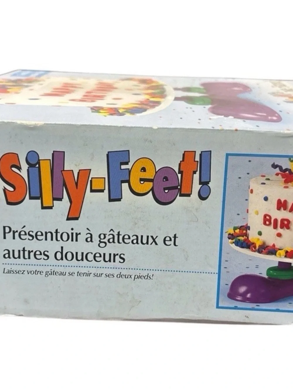 Wilton Silly-Feet! Cake Stand in Purple and Green
